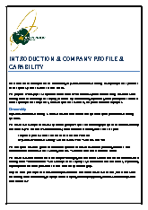 Introduction And Company Profile