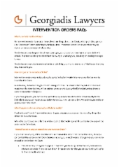 Intervention Orders