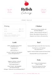 Food Pails Menu