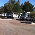Shady drive through caravan/RV sites