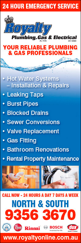 Royalty Plumbing, Gas and Electrical - Promotion