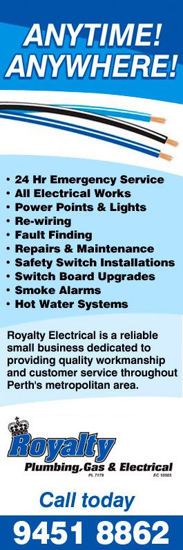 Royalty Plumbing, Gas and Electrical - Promotion