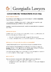Conveyancing Transactions In SA