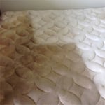 Half cleaned grubby mattress.