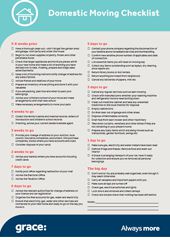 Domestic Removal Checklist