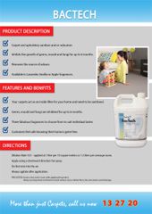 Bachtech Sanitiser Info Sheet