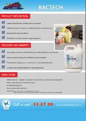 Bactech Sanitiser Info Sheet