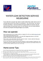 Water Leak Detection Service
